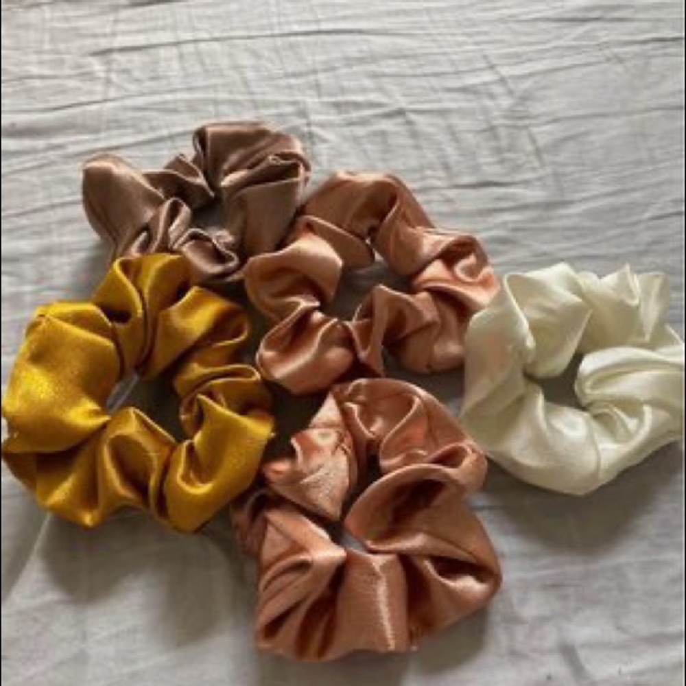 Brand New Large Silk Scrunchies for hair 5 packs
